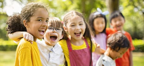 group of kids playing